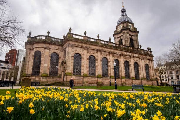 St Philip’s Cathedral is renowned for its four stained glass windows in the city centre (Pic: Getty)