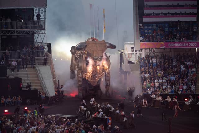 The raging bull makes an entry into the stadium