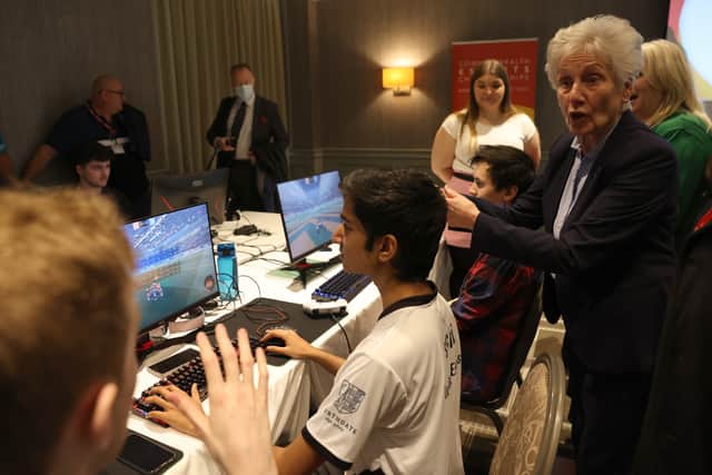 The Commonwealth Games Federation and Global Esports Federation deliver a demonstration for the upcoming Commonwealth Esports Championships at the Hyatt hotel