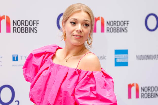  Becky Hill attends the Nordoff Robbins O2 Silver Clef Awards at The Grosvenor House Hotel 