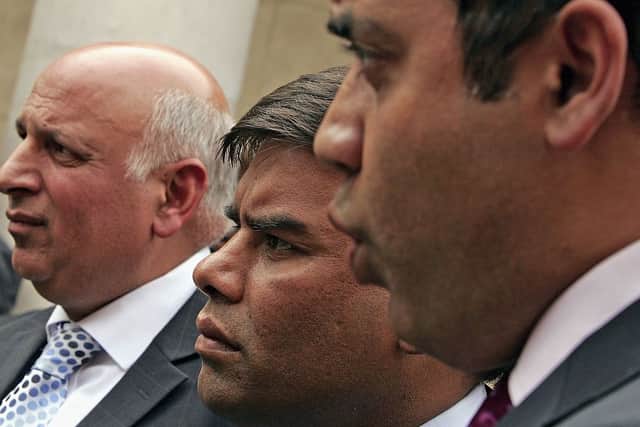  Labour MPs (L to R) Mohammad Sarwar, Khalid Mahmood and Shahid Malik on August 15, 2006. 