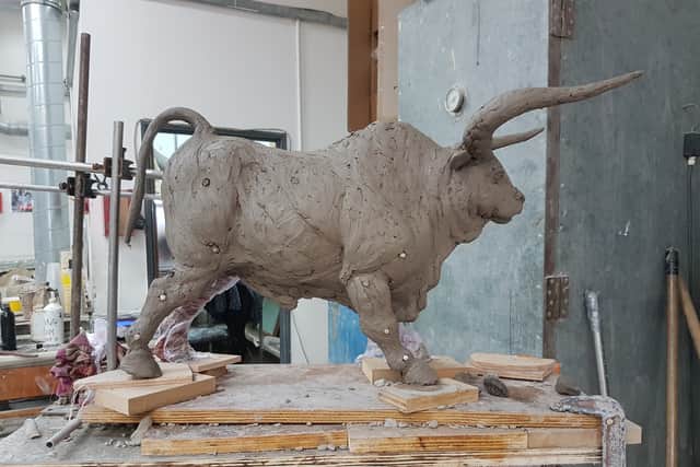 Clay maquette of the Brummie Bull (Credit: Artem Ltd.)