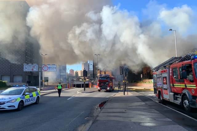Fire crews tackle blaze in Newtown in Birmingham