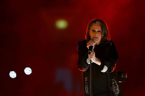 Ozzy Osbourne and Black Sabbath perform during the closing ceremony for the Commonwealth Games at the Alexander Stadium in Birmingham