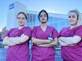 Three night nurses from Birmingham Heartlands Hospital line up as the BBC follow their experiences at the peak of the Covid-19 pandemic on ‘We Are England’