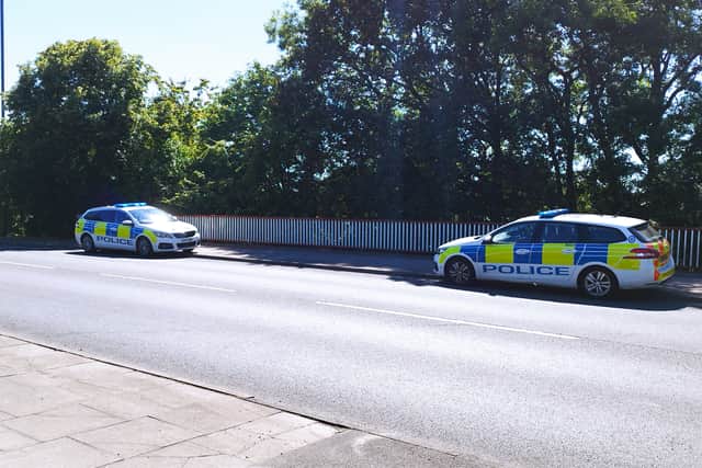 Police at the scene off Aldridge Road on Thursday (11 August)