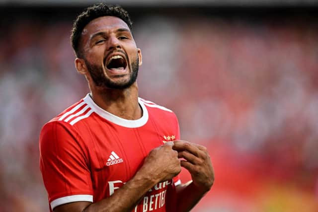 Benfica forward Goncalo Ramos is a target for Newcastle United. (Photo by PATRICIA DE MELO MOREIRA/AFP via Getty Images)