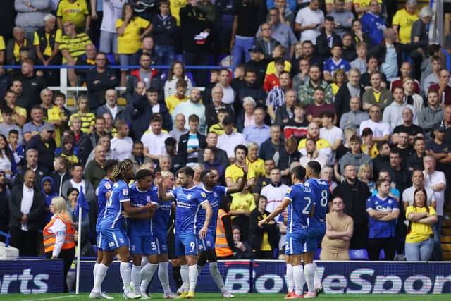 George Hall of Birmingham City celebrates after scoring their team's first goal during the Sky Bet Championship between Birmingham City and Watford