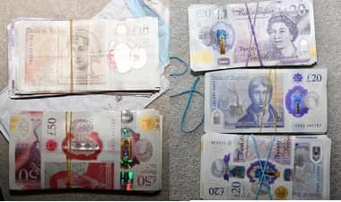 Cash recovered from the Essex Street address during the investigation