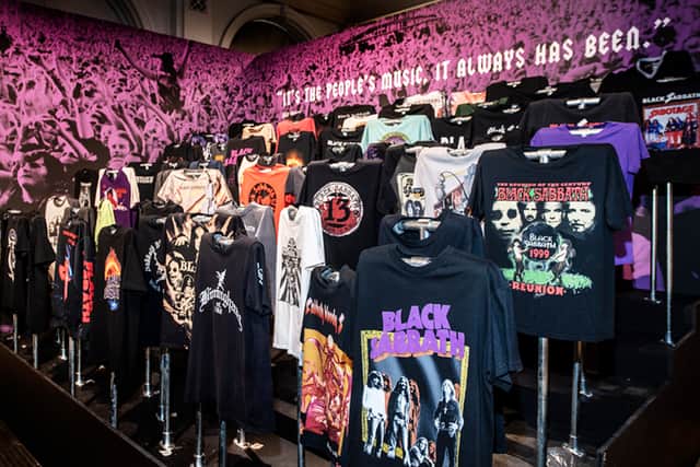Black Sabbath merchandise at the 2019 exhibition 