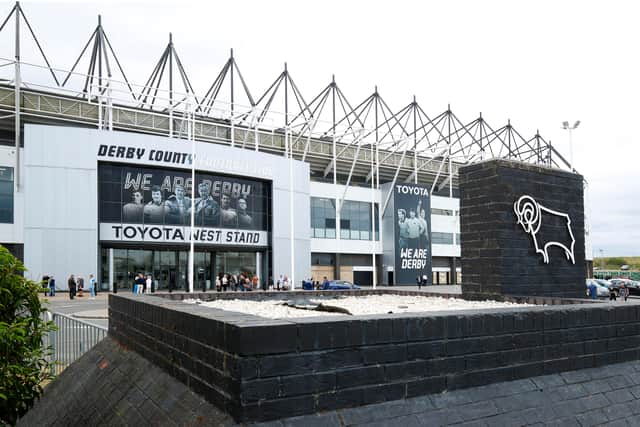 A general view of the stadium before the Sky Bet League One game between Derby County and Oxford United at Pride Park Stadium