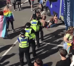 Lincolnshire Police dance to the Macarena at Pride in Lincoln