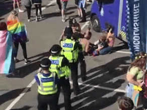 Lincolnshire Police dance to the Macarena at Pride in Lincoln
