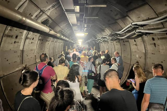 Eurotunnel passengers are facing travel chaos after a train broke down down beneath the English Channel. Issue date: Tuesday August 23, 2022. (Credit: PA)  