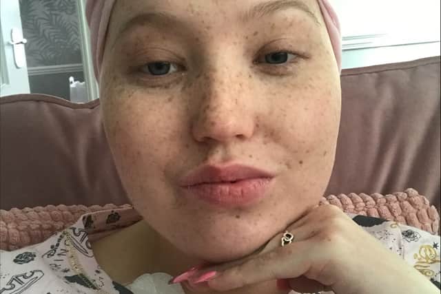 Sophie Wheldon is raising awareness about Leukaemia - here she is 20 days after her transplant