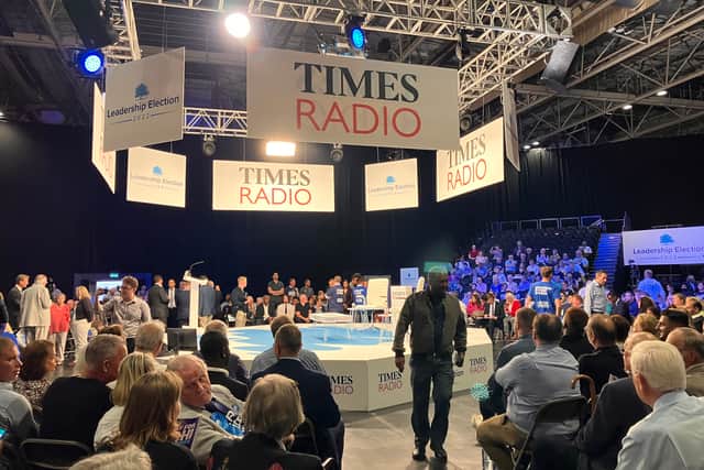 The Conservative leadership hustings at the NEC
