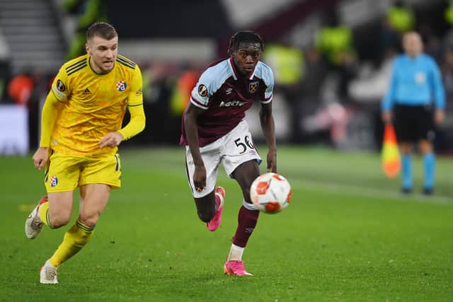 Longelo has been given a taste of European football at West Ham. Credit: Getty. 