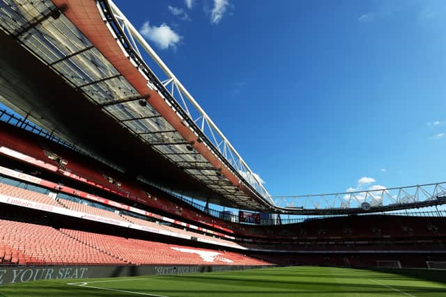  General view inside the stadium prior to the Premier League match between Arsenal FC and Aston Villa at Emirates Stadium