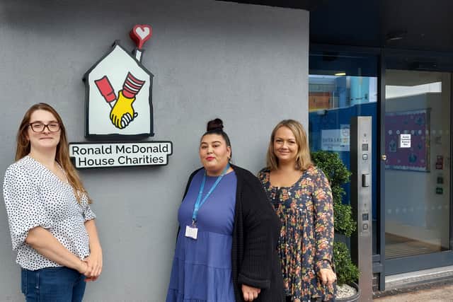 Charlotte, Tracy and Emily at Ronald McDonald House in Birmingham 