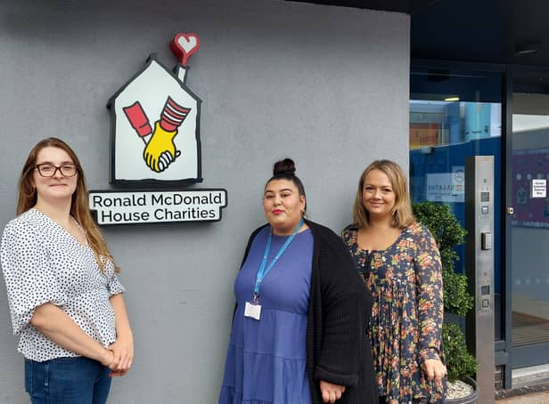 <p>Charlotte, Tracy and Emily at Ronald McDonald House in Birmingham </p>