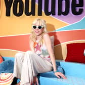 Carly Rae Jepsen attends the YouTube Artist Lounge during Weekend 2 of Coachella 2022 