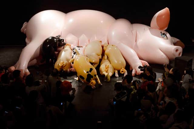 Saeborg latex pig at Fierce Festival Birmingham