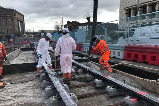 Work is already well underway on the Wednesbury to Brierley Hill tram extension - one of several transport projects the Government has signalled for fast tracking