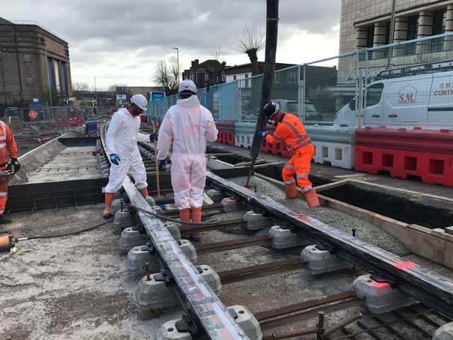 Work is already well underway on the Wednesbury to Brierley Hill tram extension - one of several transport projects the Government has signalled for fast tracking