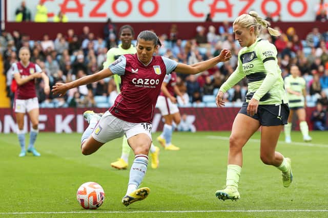Villa are undefeated so far this season, winning both of their WSL games. Credit: Getty. 