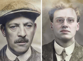 The Peaky Blinders-style images were discovered inside an ancient police ledger