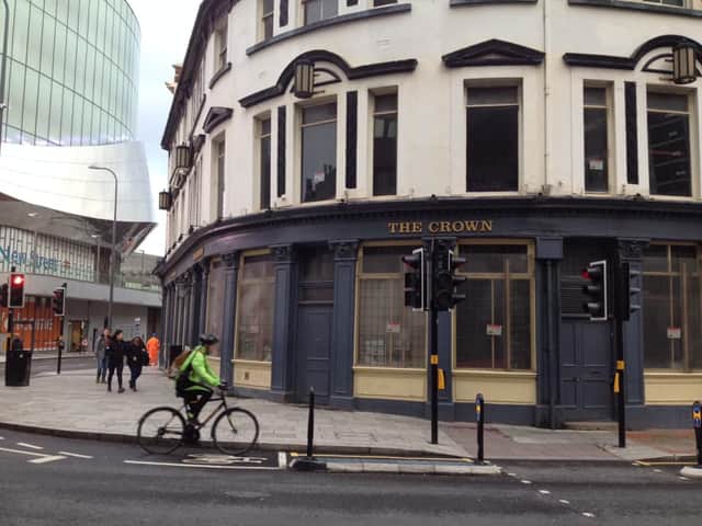 The Crown pub next to New Street Station, where Black Sabbath played their first gig