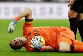 Emiliano Martinez went to ground with a head injury during Aston Villa’s 4-0 defeat at Newcastle United.