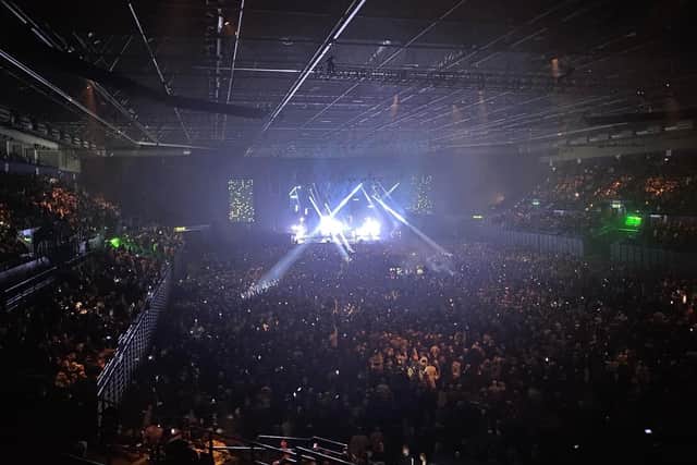 Kasabian during their performance at Birmingham’s Utilita Arena