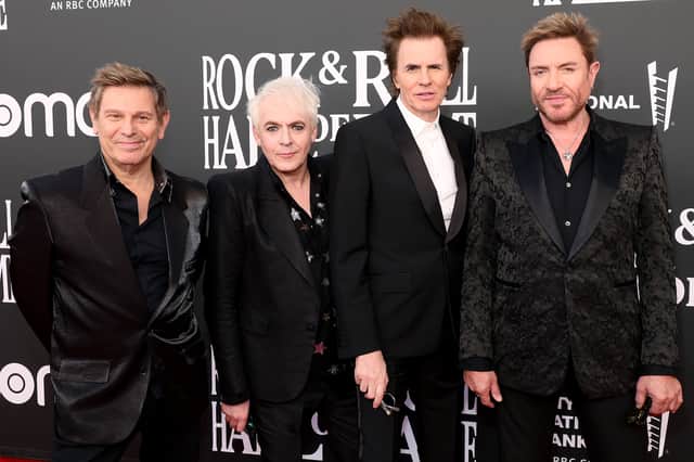 Roger Taylor, Nick Rhodes, John Taylor, and Simon Le Bon of Duran Duran attend the 37th Annual Rock & Roll Hall of Fame (Getty Images)