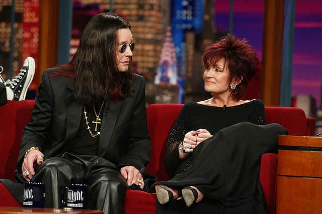 Ozzy and Sharon Osbourne at “The Tonight Show with Jay Leno” at the NBC Studios in Burbank, Ca. Wednesday, Nov. 20, 2002. Photo by Kevin Winter/ImageDirect