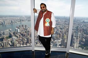 Shankar Mahadevan visits the Empire State Building on August 15, 2022 in New York City. (Photo by John Lamparski/Getty Images for Empire State Realty Trust)