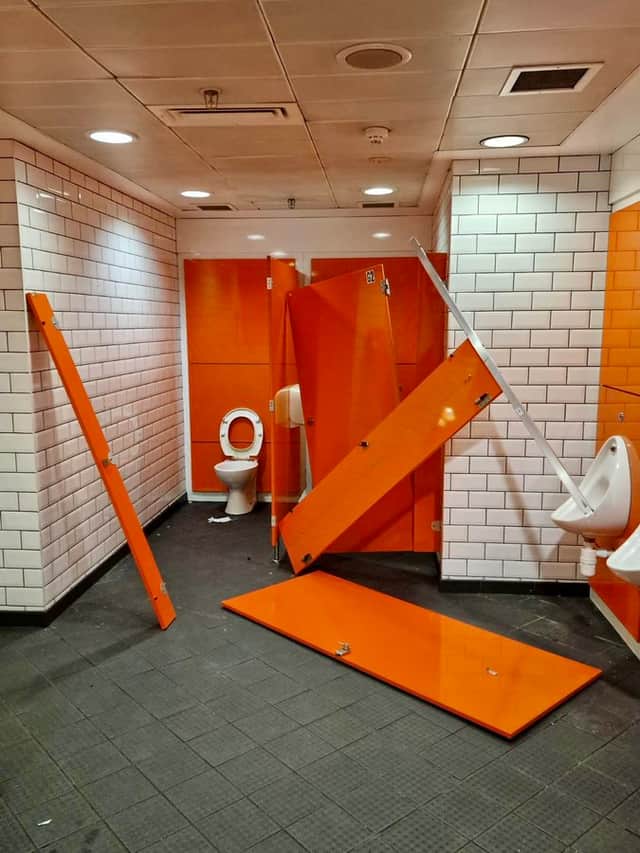 A whole set of toilets were left out of order after vandalism (Photo by Network Rail Birmingham )