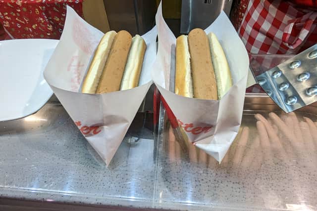 Vegan sausages are available at the German Christmas Market this year 