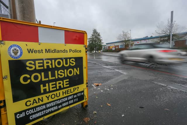 The general scene on the 21st November 2022 where two teenagers were killed when a car ran over pedestrians on the A457 Oldbury Road