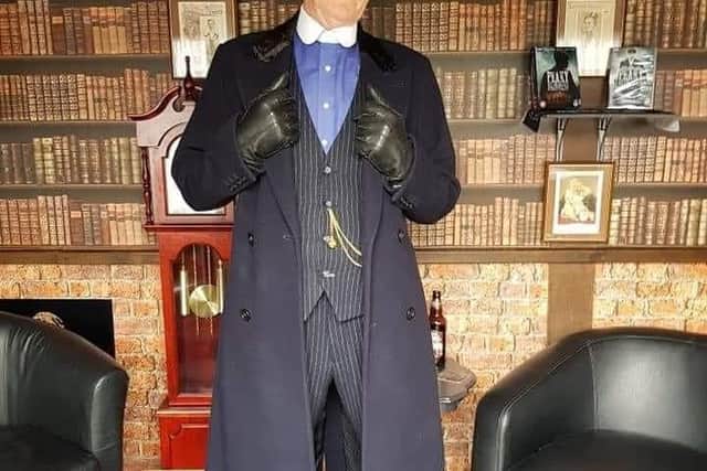 Sid Histon dressed as one of the Peaky Blinders