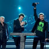 Duran Duran speak onstage during the 37th Annual Rock & Roll Hall of Fame Induction Ceremony at Microsoft Theater on November 05, 2022 in Los Angeles, California. (Photo by Theo Wargo/Getty Images for The Rock and Roll Hall of Fame)