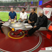 Gary Lineker, Alan Shearer, Ashley Williams, Rio Ferdinand and Ian Rush discuss Wales 0-3 England post-match. Image credit: BBC Sport/BBC One