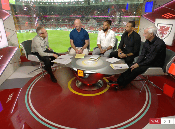 <p>Gary Lineker, Alan Shearer, Ashley Williams, Rio Ferdinand and Ian Rush discuss Wales 0-3 England post-match. Image credit: BBC Sport/BBC One</p>