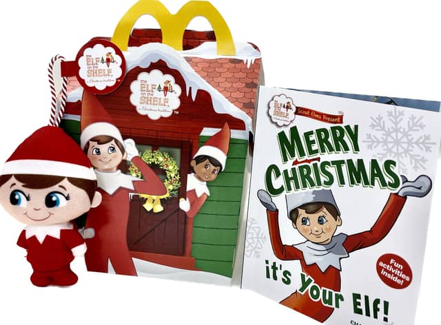 The limited edition Elf on the Shelf boxes are launching at McDonald’s for Christmas 2022.
