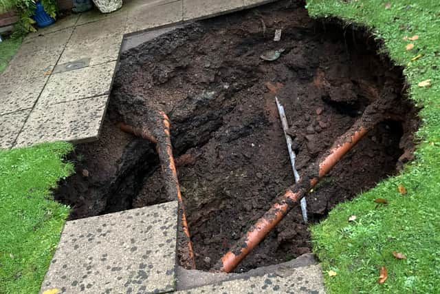 Severn Trent Water blame the sinkhole on building work being carried out without planning permission. (Photo - Harri Chadha / SWNS)