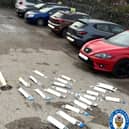 Stolen cars and number plates (Photo - West Midlands Police)