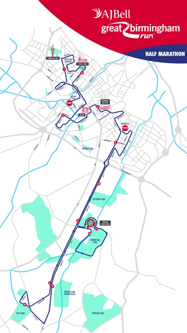 New route for the Great Birmingham Run 2023