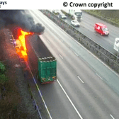 Lorry Fire on M6 (Photo - Highways England)