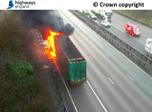 Lorry Fire on M6 (Photo - Highways England)