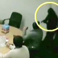CCTV footage shows staff being held hostage at gunpoint, while Zarif led Mr Javeed from the office into the reception where he shot him in the leg as a violent warning to open the safe.